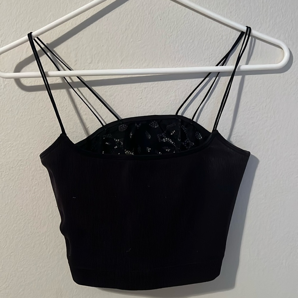 Gilly Nicks Half Lace Tank Cropped Top